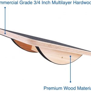 StrongTek Professional Wooden Balance Board - 17.5 Inch Wood Standing Desk Accessory