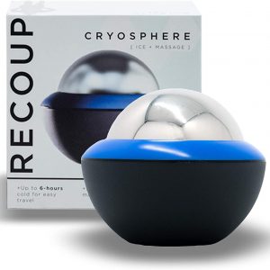 Recoup Fitness Cryosphere Cold Massage Roller - 6 Hours Cold Relief - Ice Cup - Myofascial Release- Great for Recovery - Free Rolling Removable Ball